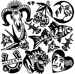 Oldschool blackwork ideias